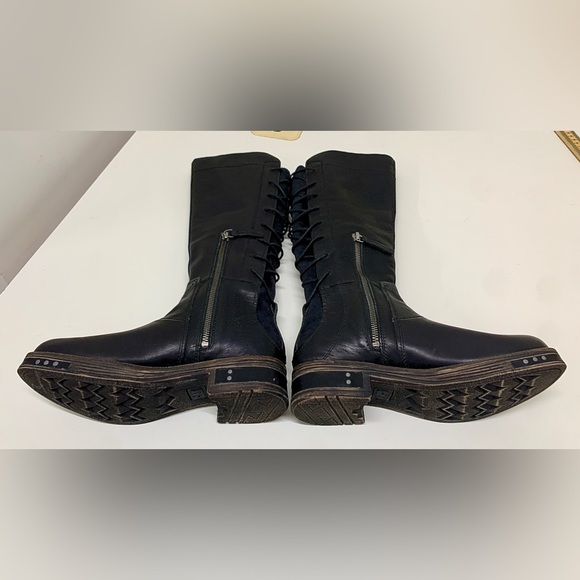 Women’s 7 Caterpillar NESS Black Heliotrope Side Zip Rear Lace Engineer Boots - Picture 13 of 16